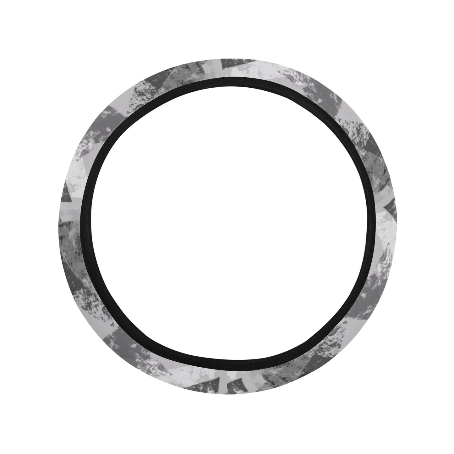 Grey Abstract Triangles Steering Wheel Cover