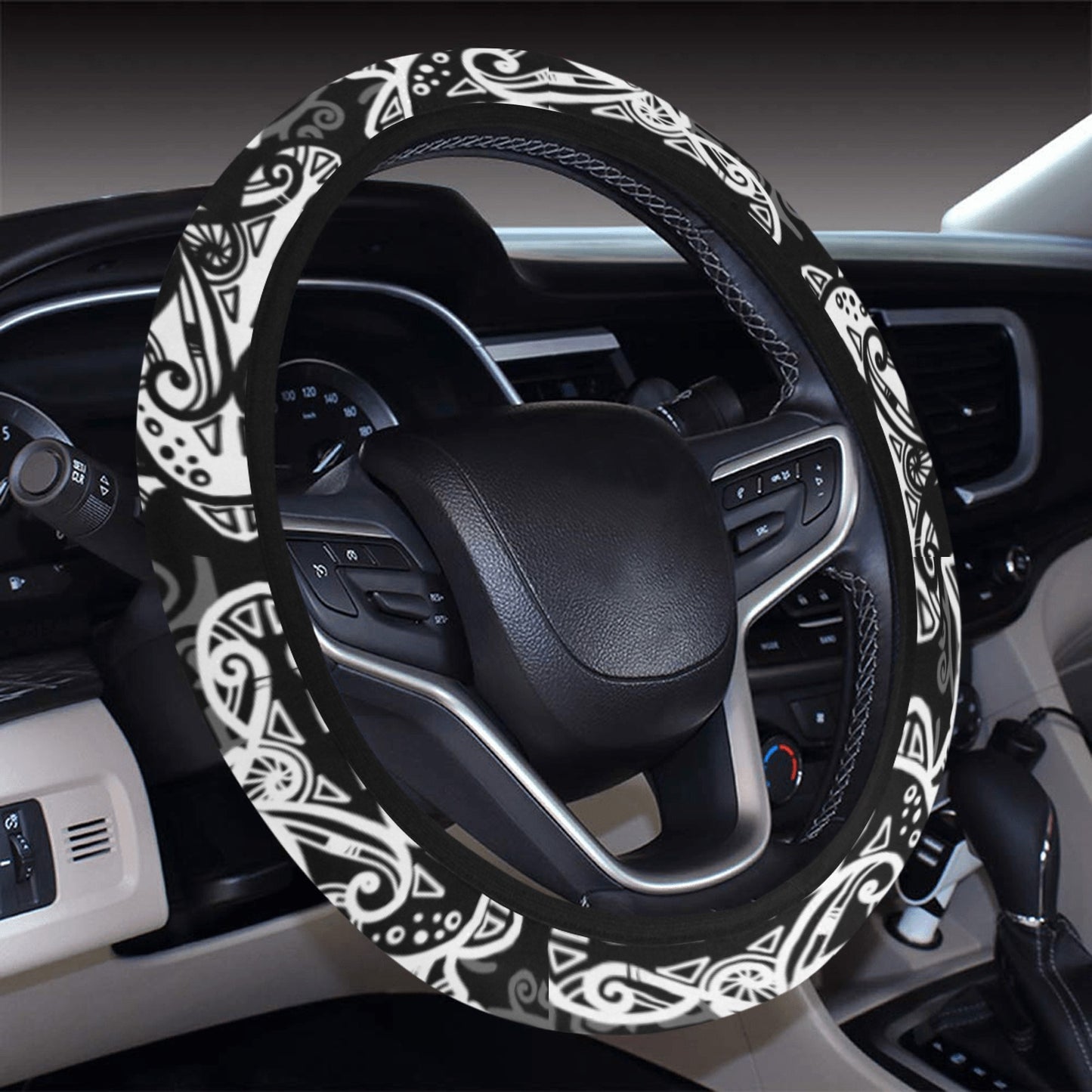 Tribal Turtle Steering Wheel Cover