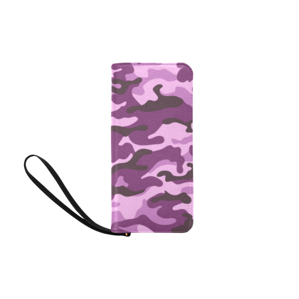 Purple Camouflage Clutch Purse