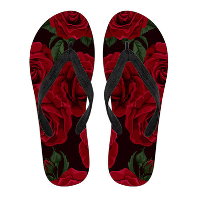 Red Roses Flip Flops