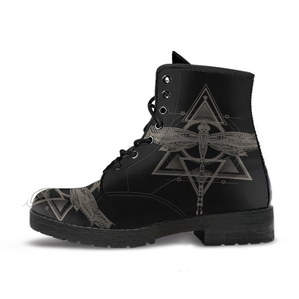Black Spiritual Dragonfly Boots