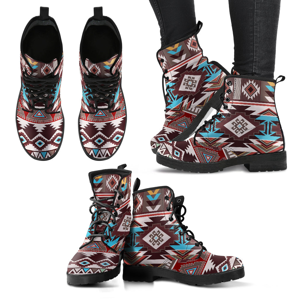 Brown Boho Aztec Womens Boots