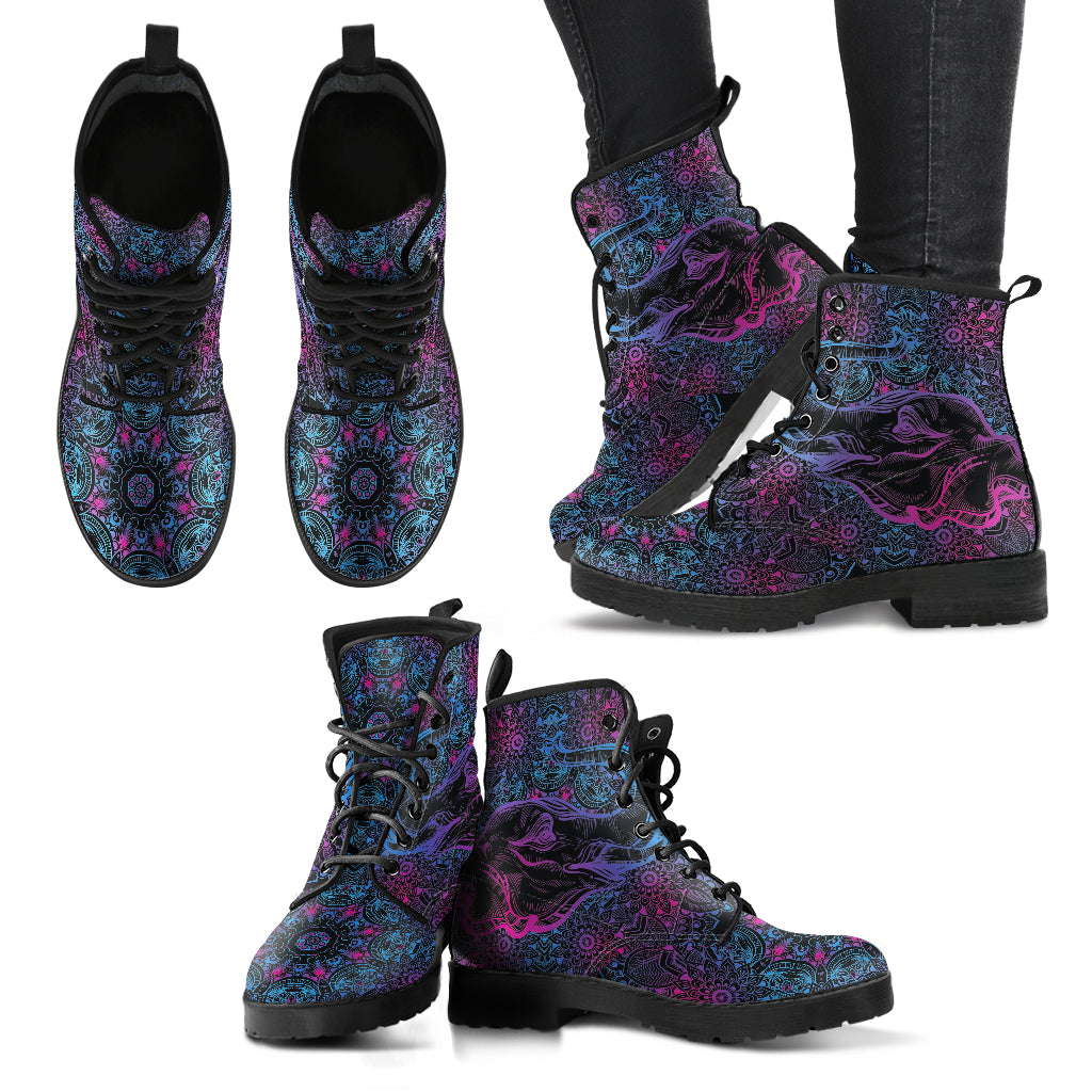 Purple Elephant Mandalas Womens Boots