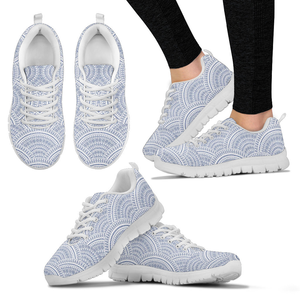 Blue Circle Mandalas Sneakers