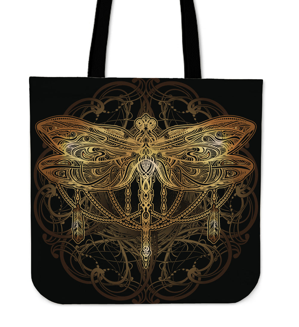 Spiritual Dragon Fly Canvas Tote Bag