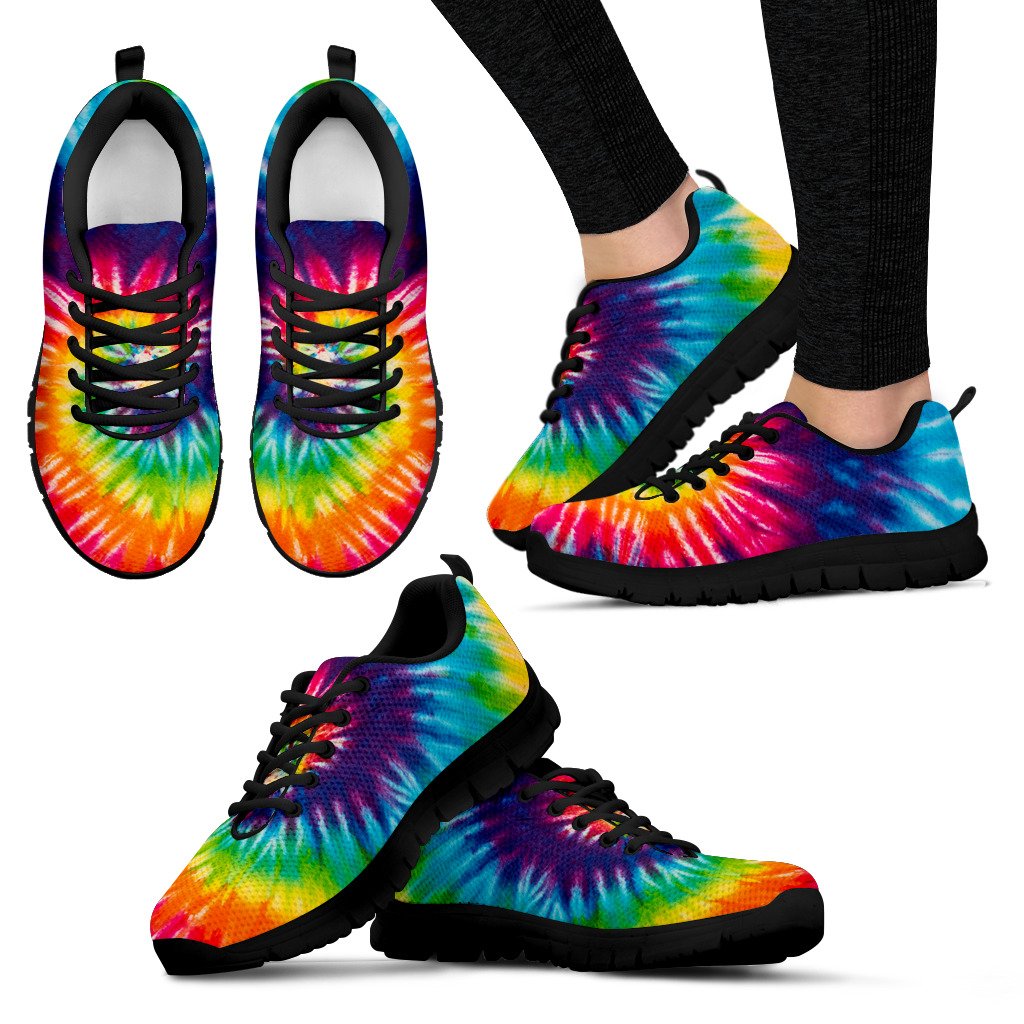 Colorful Tie Dye Spiral Sneakers