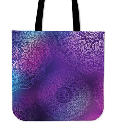 Purple Mandalas Canvas Tote Bag