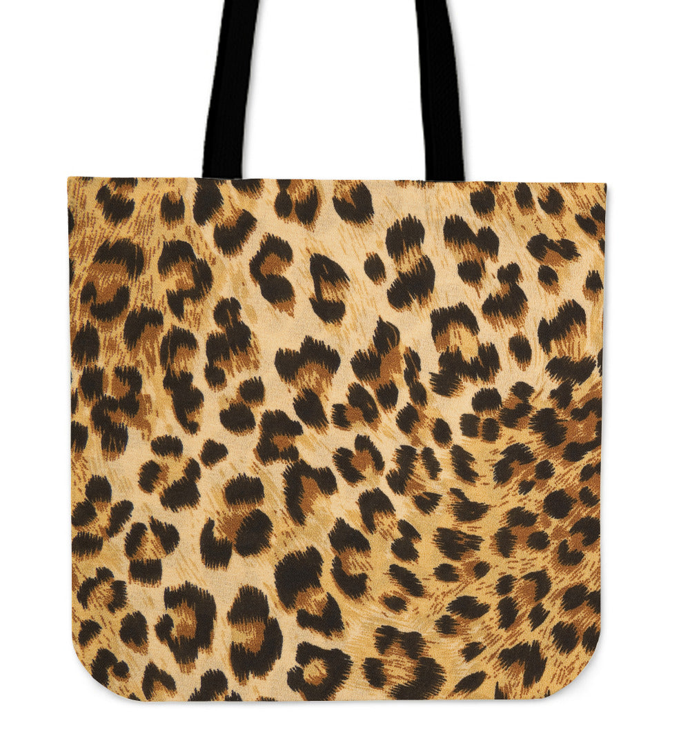 Leopard Print Canvas Tote Bag