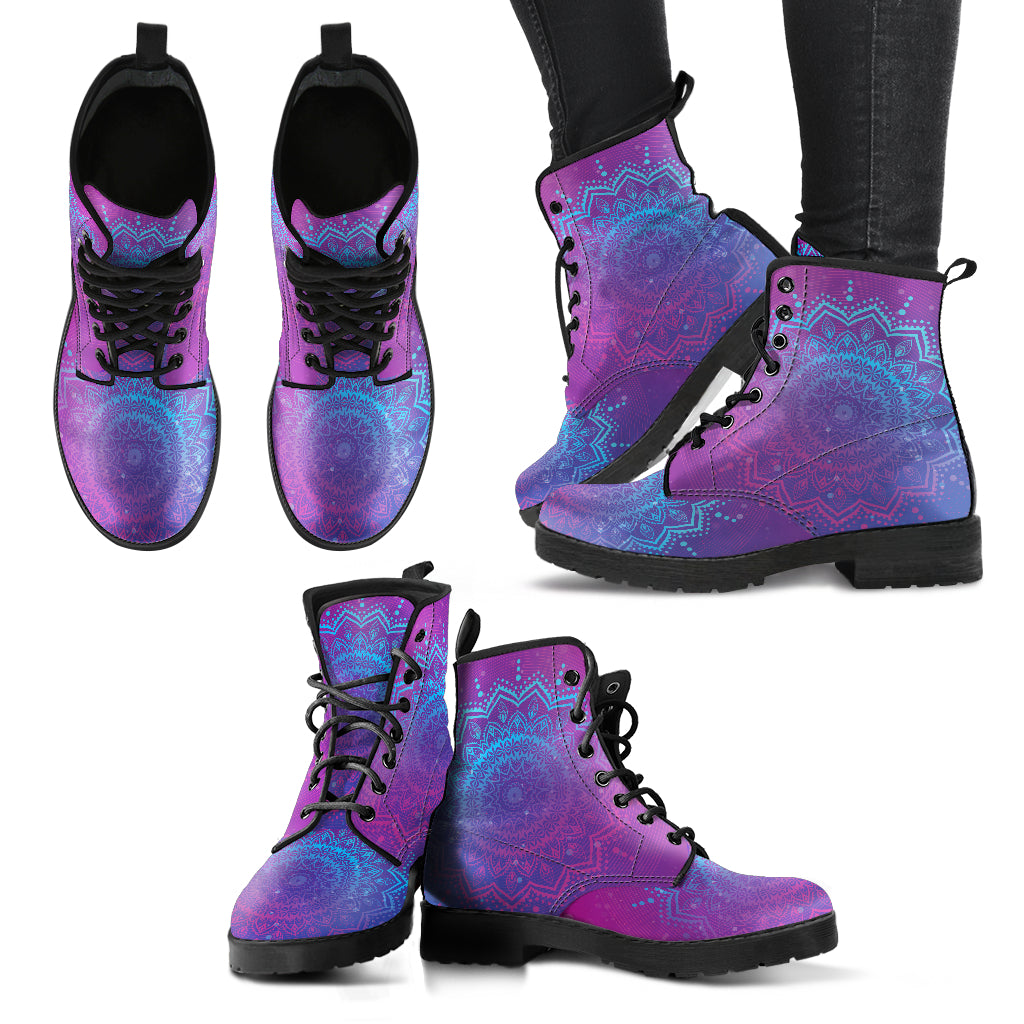 Pink & Purple Mandala Womens Boots