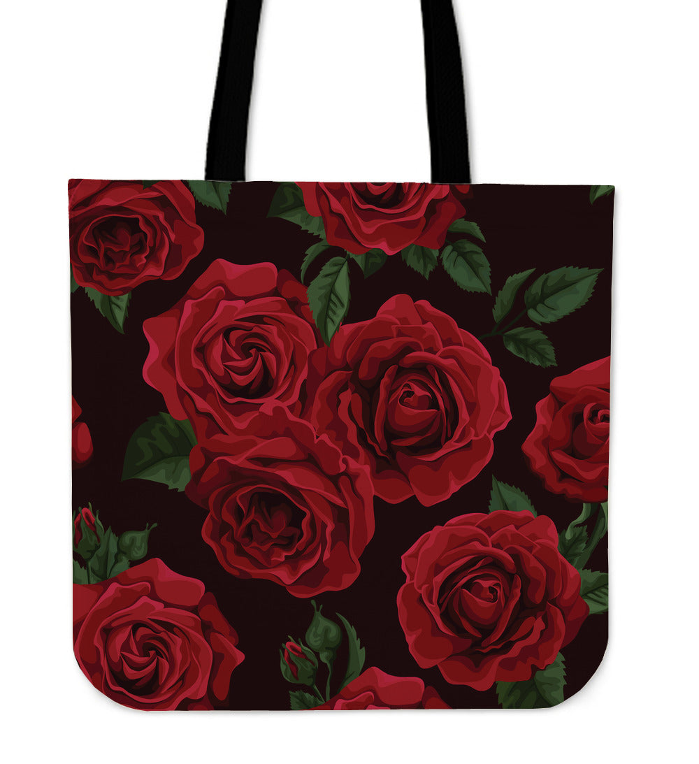 Red Roses Canvas Tote Bag