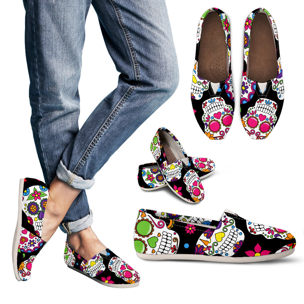 Colorful Sugar Skulls Casual Shoes