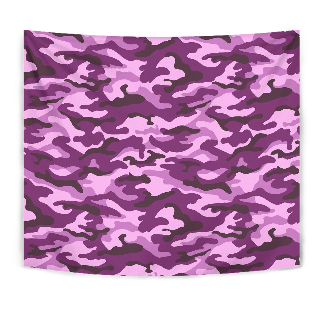 Purple Camouflage Wall Tapestry