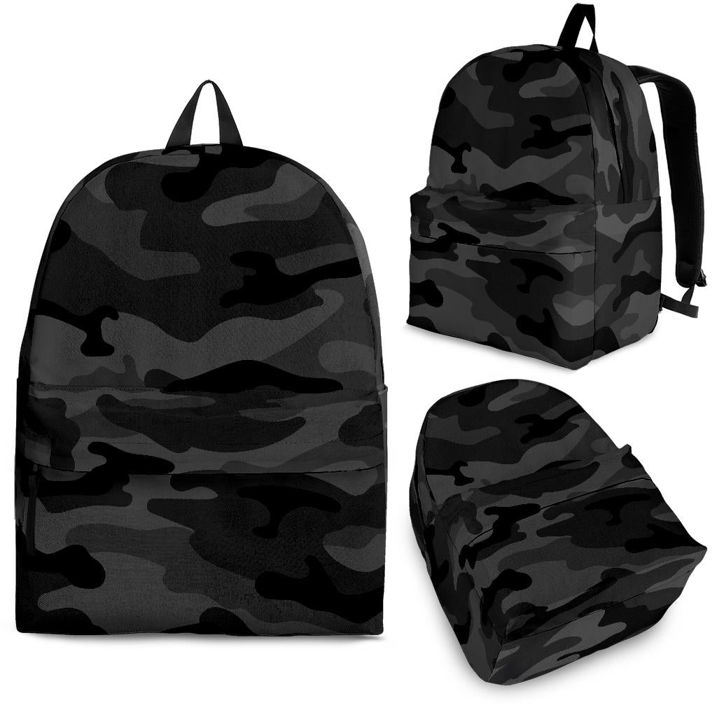Dark Grey Camouflage Backpack