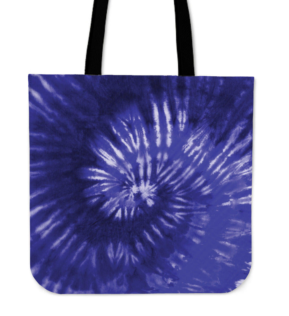 Royal Blue Tie Dye Canvas Tote Bag