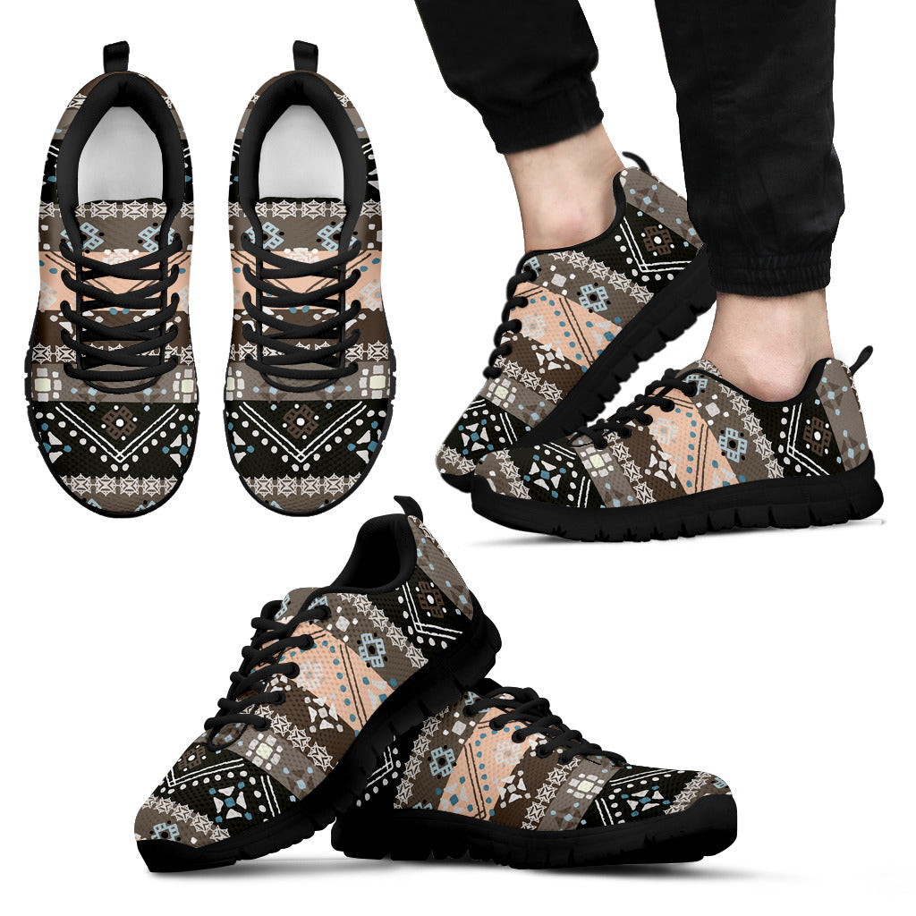 Brown Boho Ethnic Sneakers