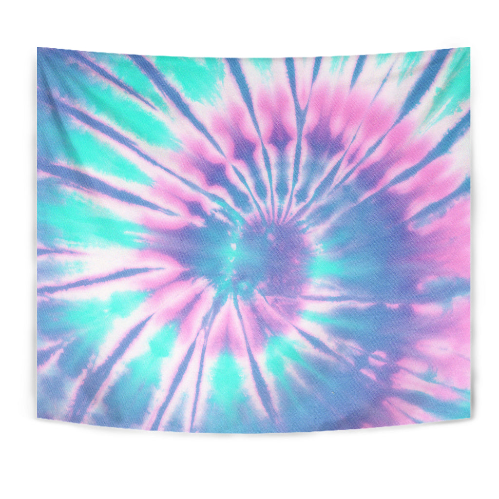 Pink & Blue Tie Dye Wall Tapestry