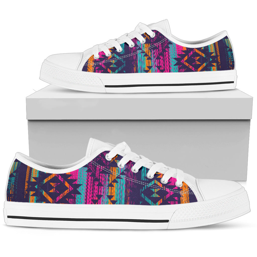 Boho Aztec Colorful Streaks Shoes