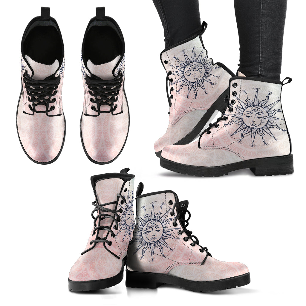 Pink Sun & Moon Womens Boots