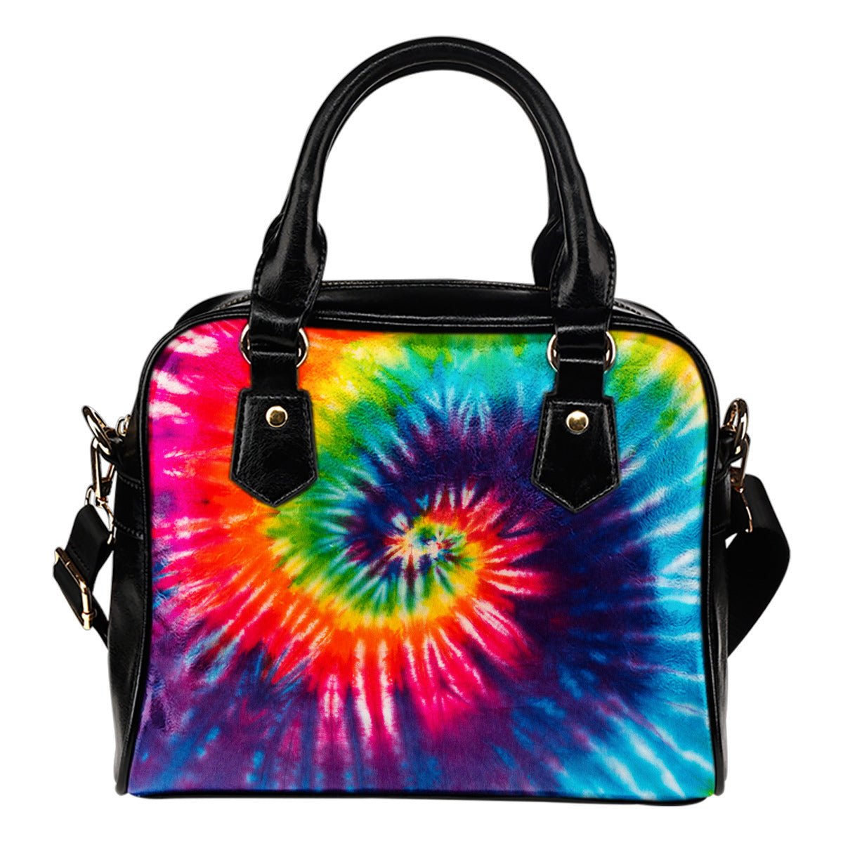 Colorful Tie Dye Spiral Shoulder Handbag