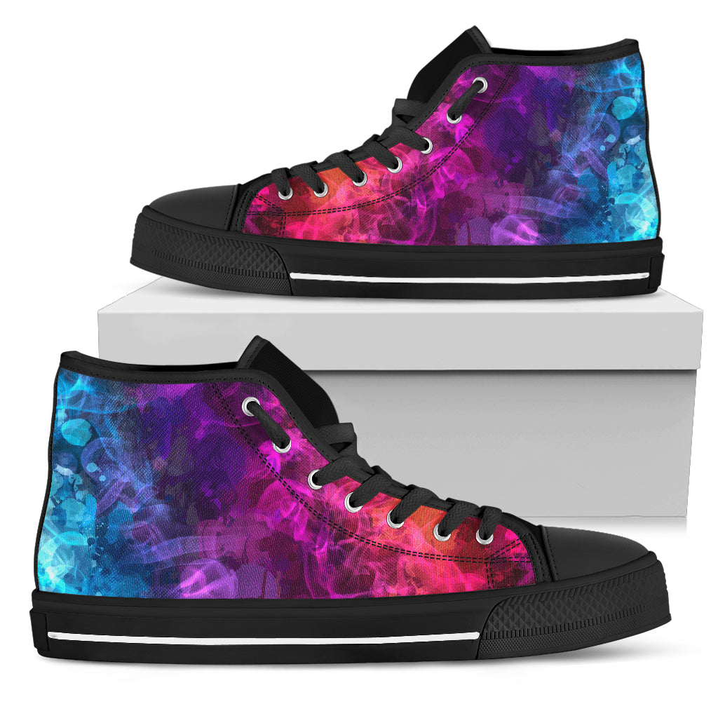 Blue & Purple Smoke High Top Shoes