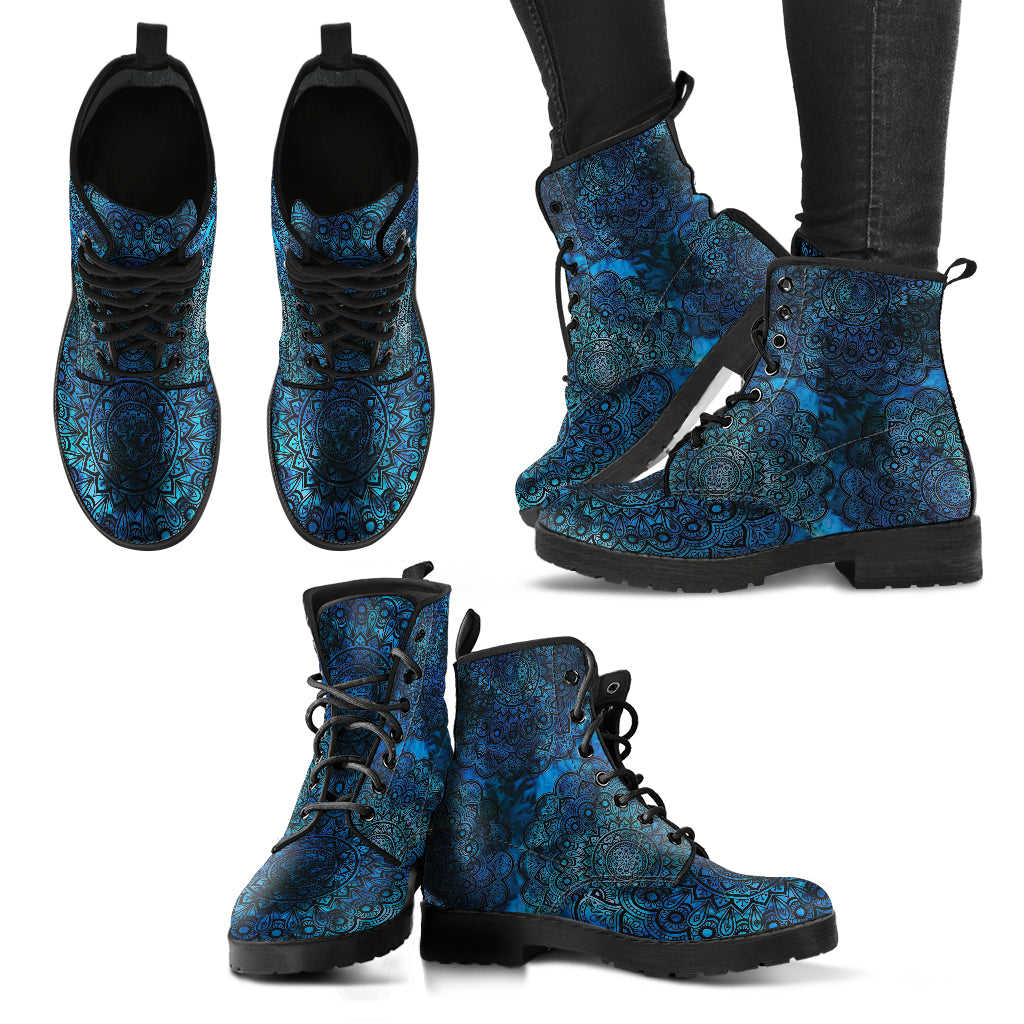 Blue Mandalas Womens Boots