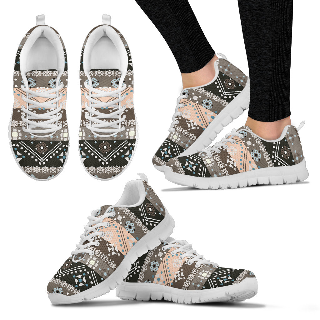 Brown Boho Ethnic Sneakers