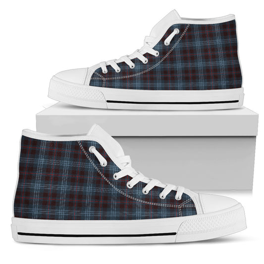 Blue Plaid High Top Shoes