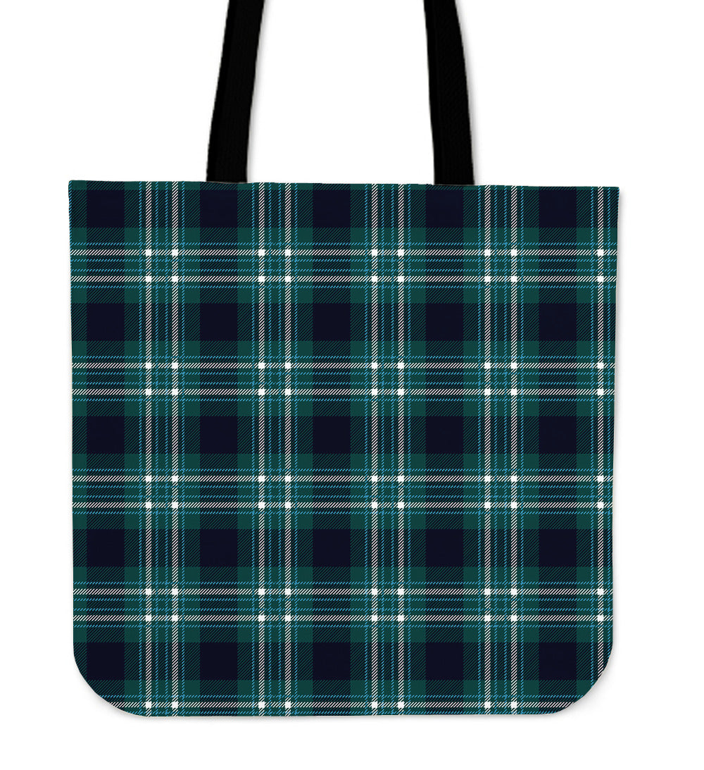 Green Plaid Canvas Tote Bag
