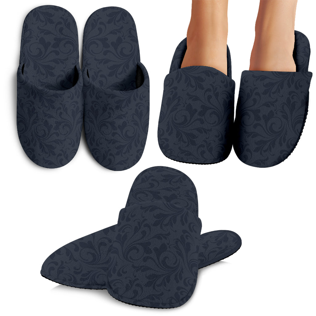 Dark Grey Decor Slippers