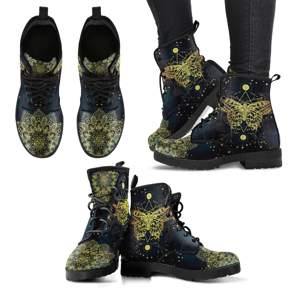 Golden Butterfly Womens Boots
