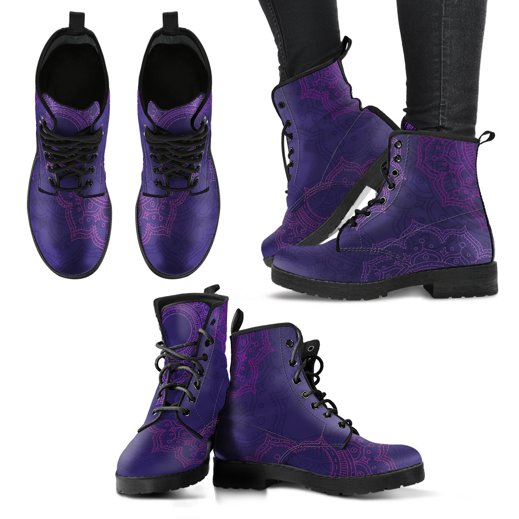 Purple Mandalas Womens Boots