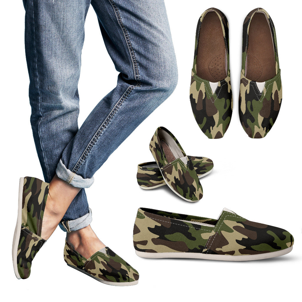 Army Green Camouflage Casual Shoes
