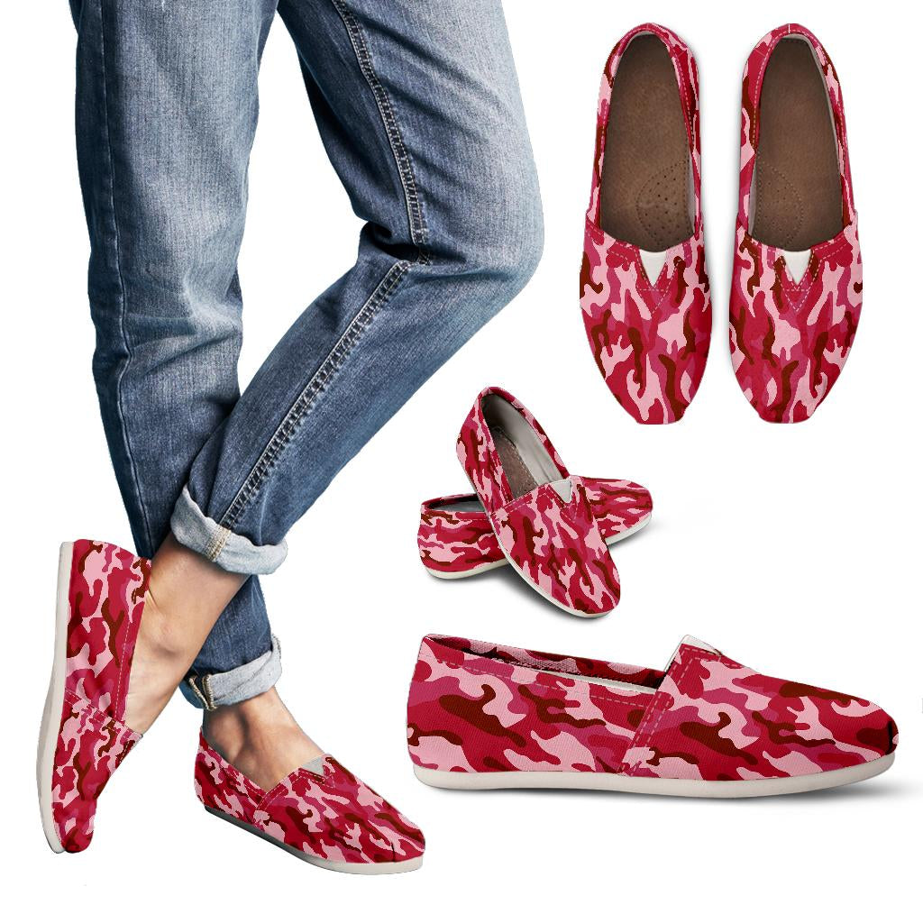 Red Camouflage Casual Shoes