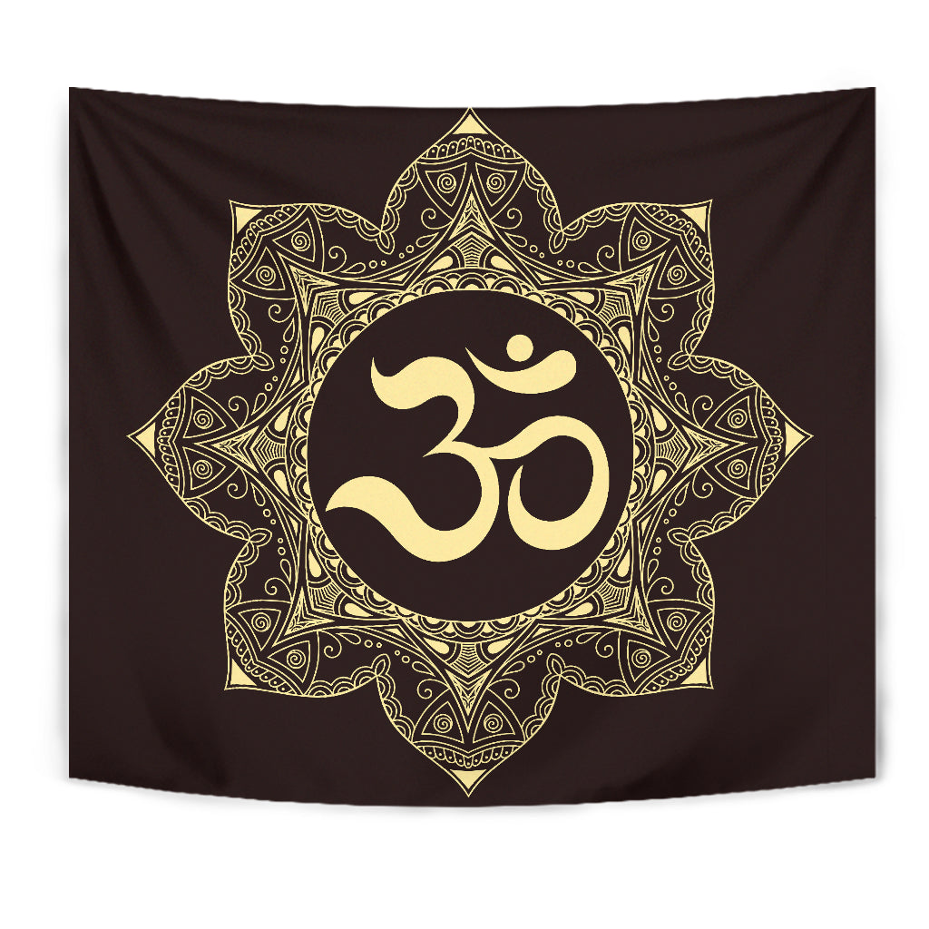 Aum Mandala Wall Tapestry