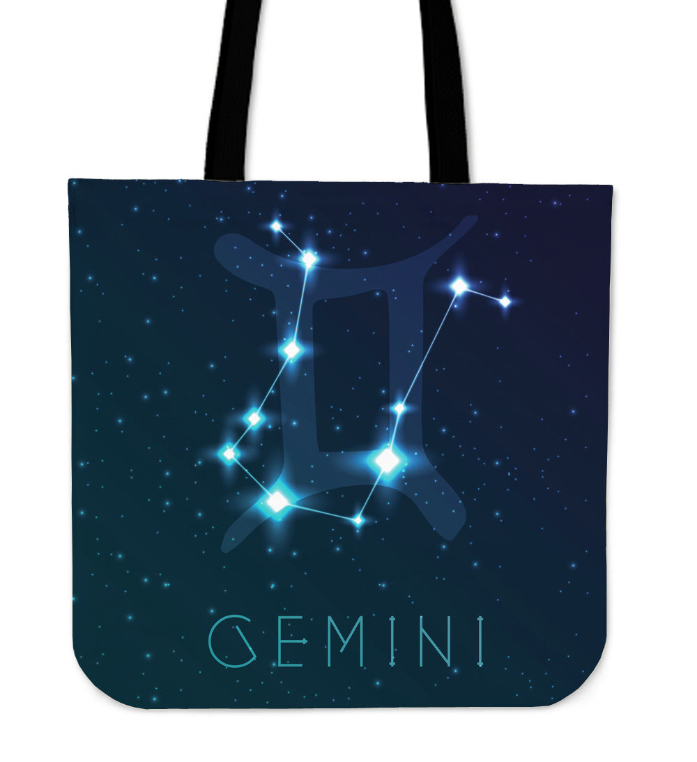 Gemini Zodiac Canvas Tote Bag