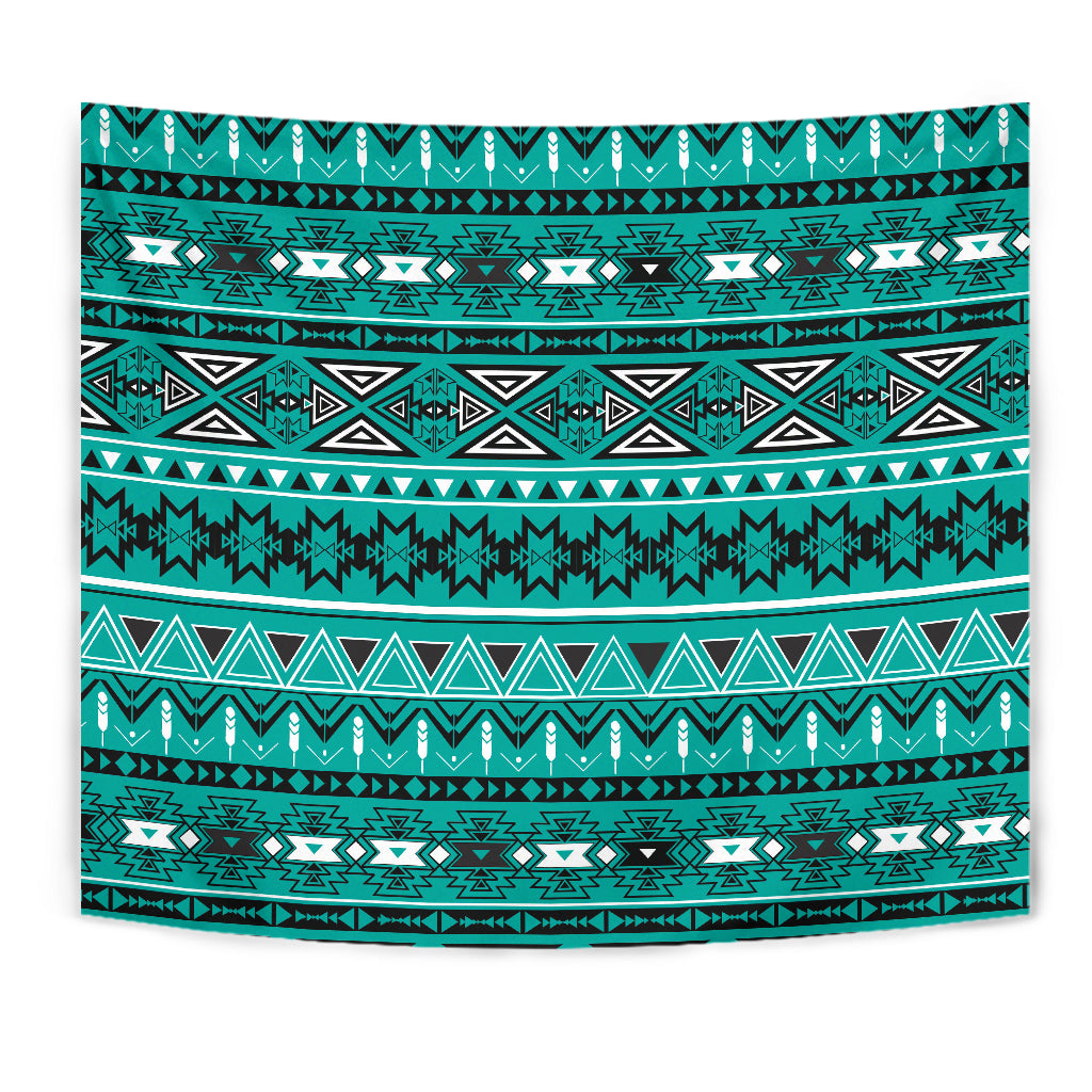 Teal Geen Boho Aztec Wall Tapestry