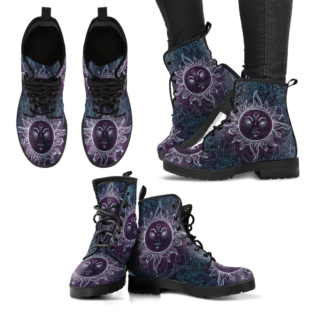 Sun & Moon Mandala Womens Boots