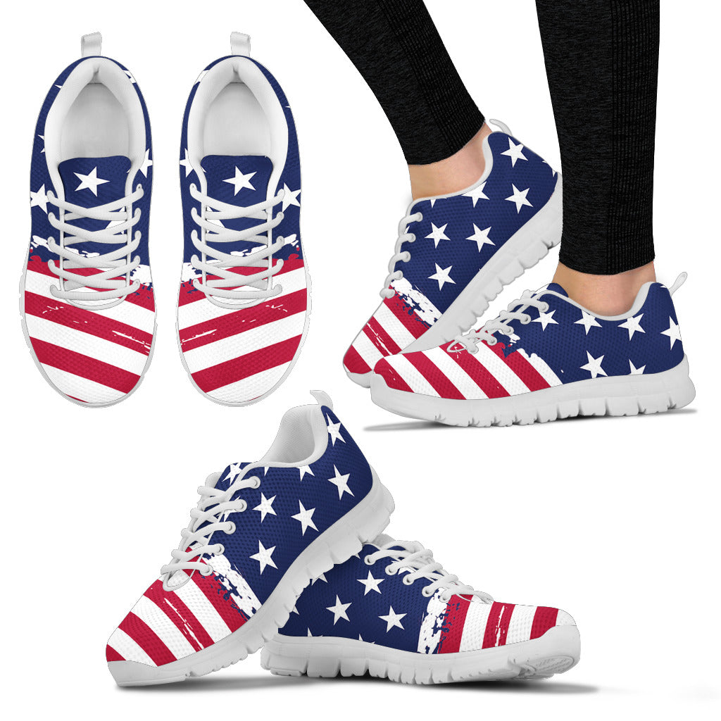 Abstract American Flag Sneakers