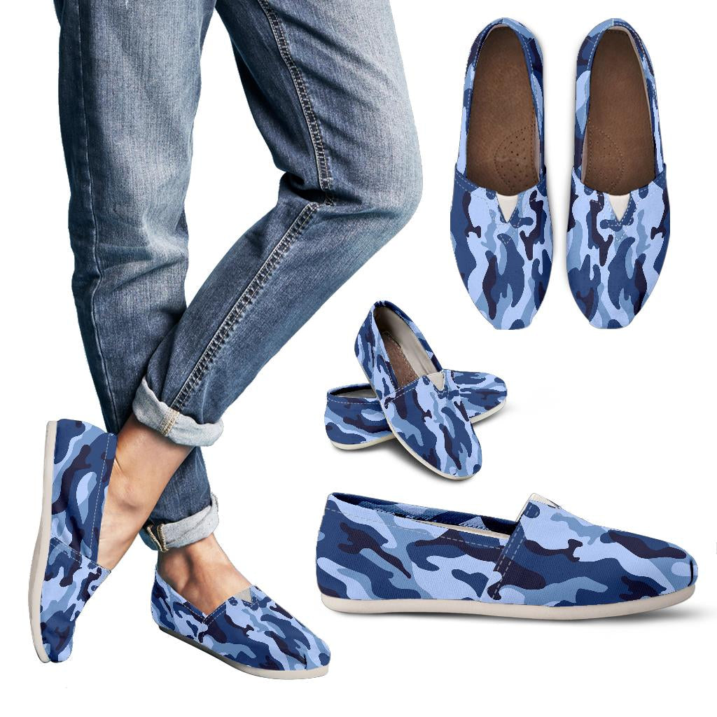 Blue Camouflage Casual Shoes