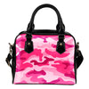 Pink Camouflage Shoulder Handbag
