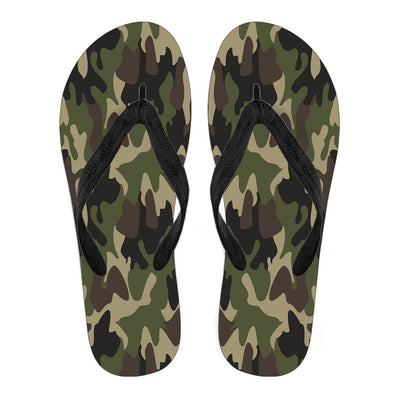 Army Green Camouflage Flip Flops