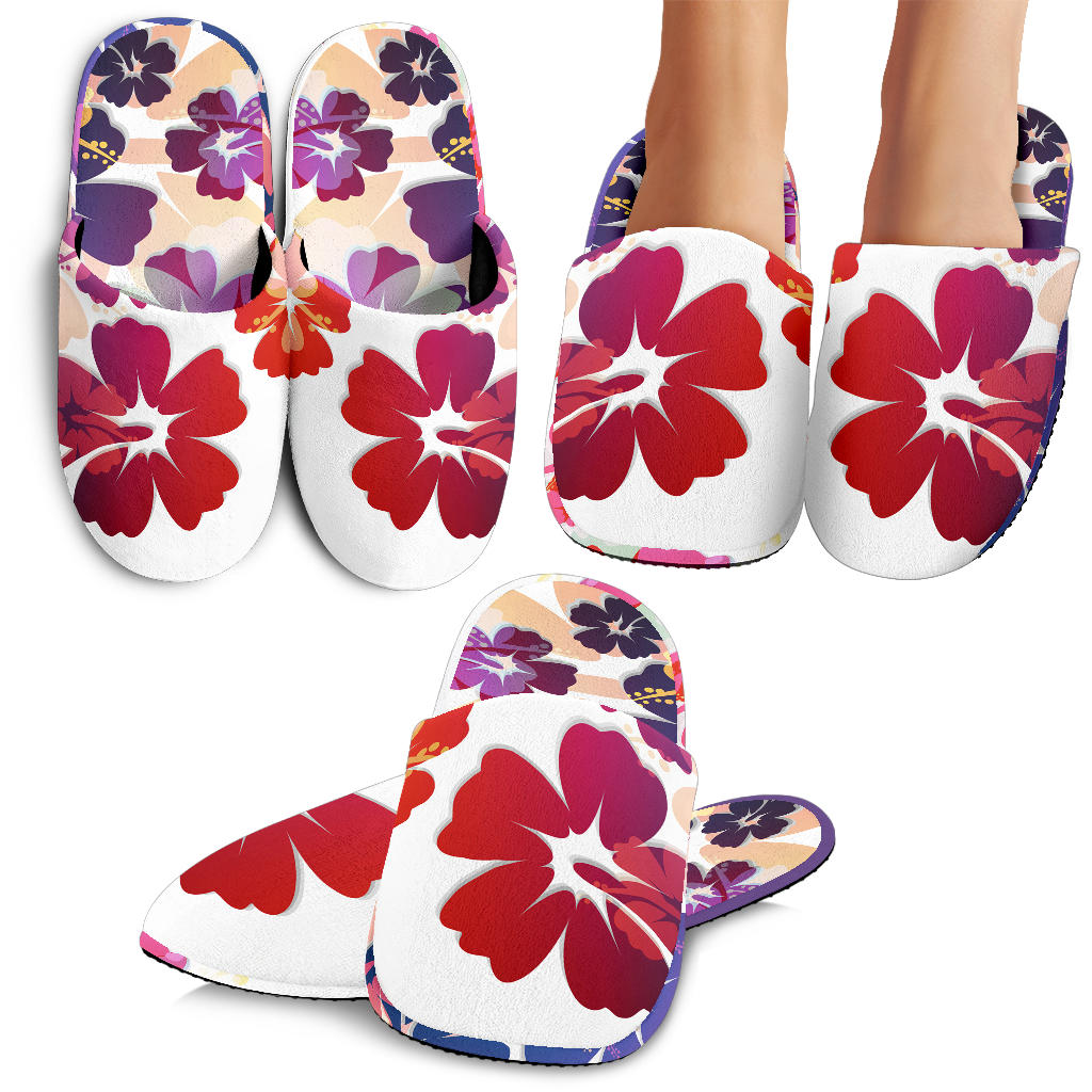Colorful Aloha Flowers Slippers