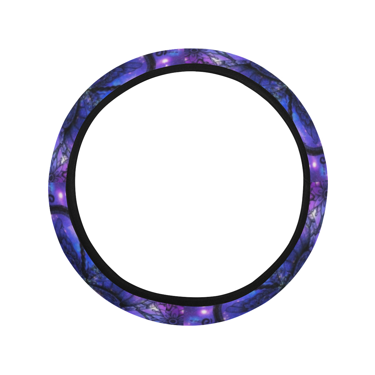 Purple Dragonfly Decor Steering Wheel Cover