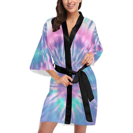 Pink Tie Dye Kimono Robe