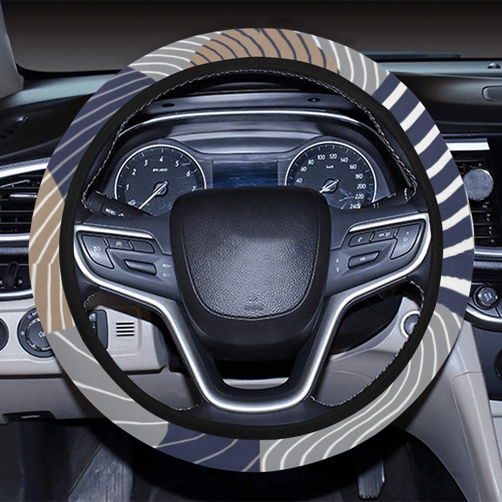 Abstract Block Shapes Steering Wheel Cover