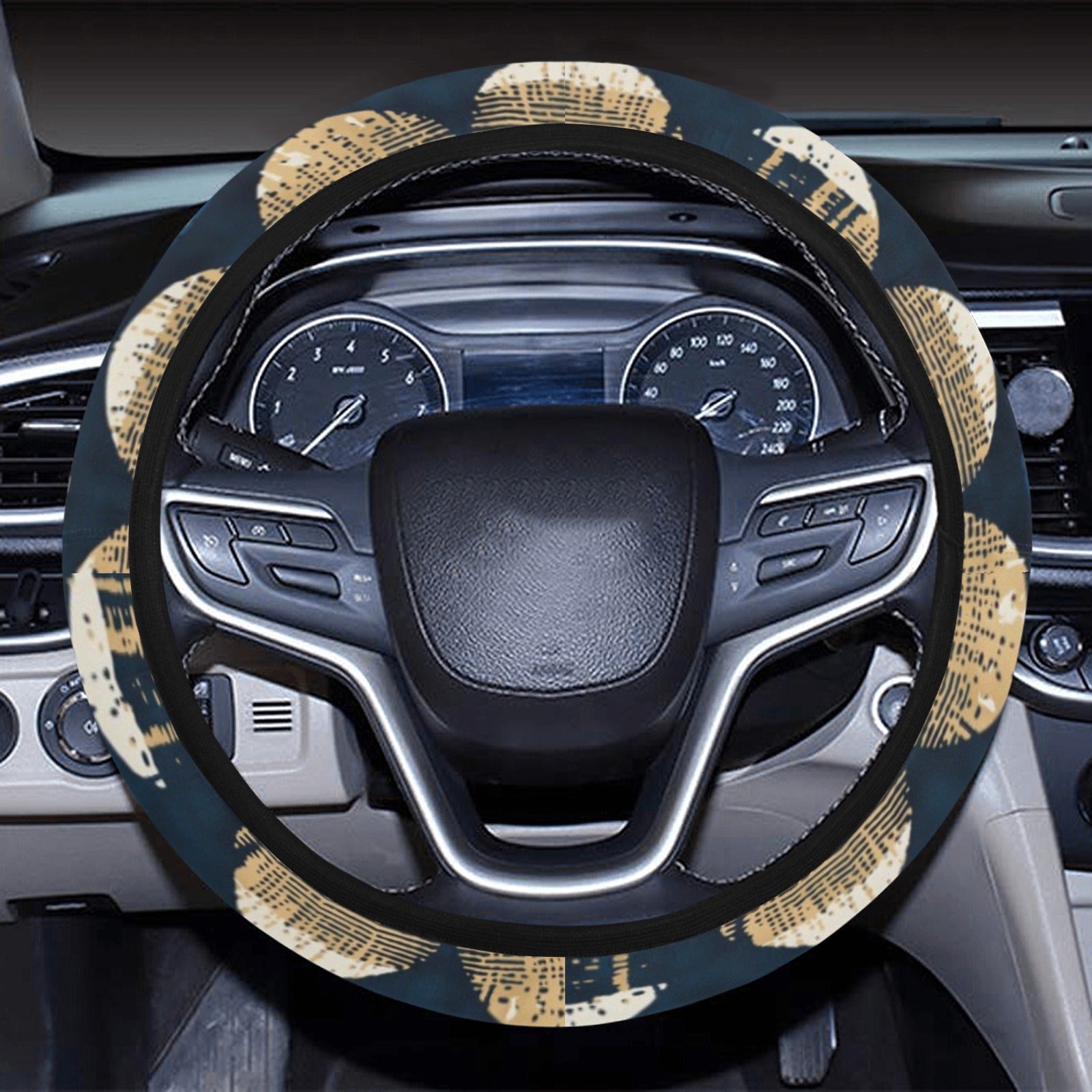Abstract Circle Stripes Steering Wheel Cover