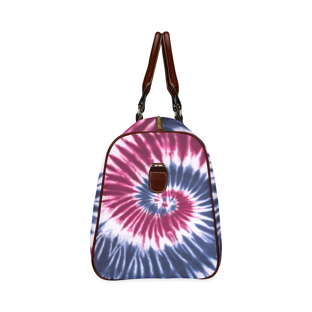 Red White Blue Tie Dye Travel Bag