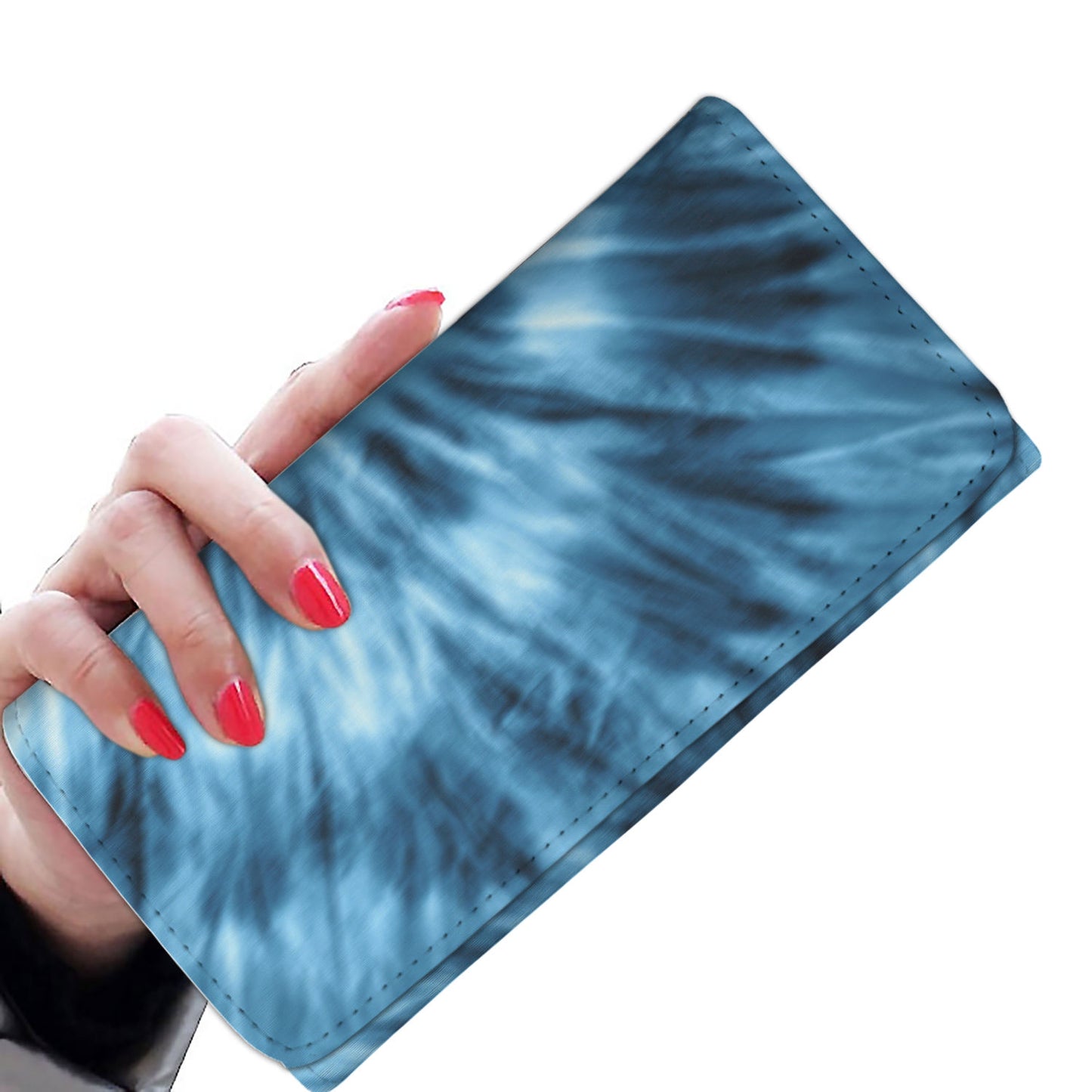 Blue Tie Dye Womens Wallet