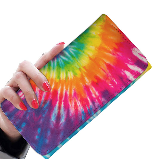 Colorful Tie Dye Spiral Womens Wallet