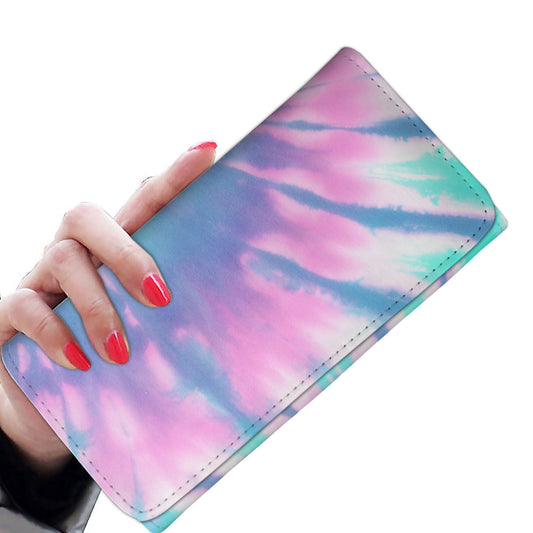 Pink & Blue Tie Dye Womens Wallet